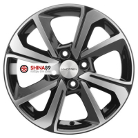 6*15 4*100 ET50 60,1 Khomen Wheels KHW1501 Black-FP