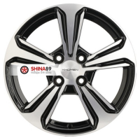 6*15 4*100 ET48 54,1 Khomen Wheels KHW1502 Black-FP (Rio/Solaris)