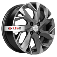 5,5*14 4*100 ET43 67,1 Khomen Wheels KHW1402 Gray-FP (Solaris/Logan/Rio)